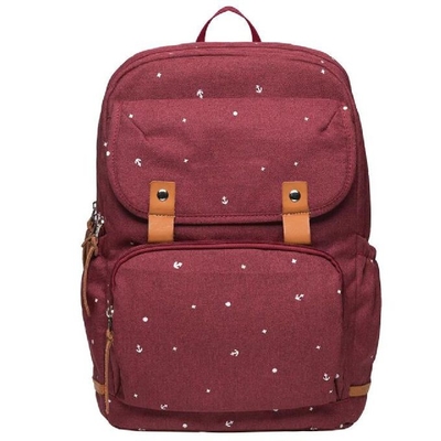 Mochila escolar de poliéster com cinto de peito para meninas adolescentes