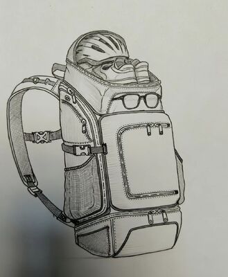 Bolsa de desporto ao ar livre de cores personalizadas com tecido respirável e 5 compartimentos espaçosos para caminhadas e acampamentos