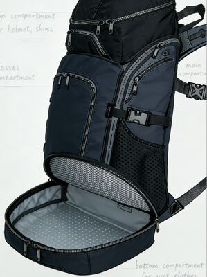 Bolsa Esportiva Personalizada para Exterior com Poliéster Resistente à Água e Painel Traseiro em Mesh para Respirabilidade