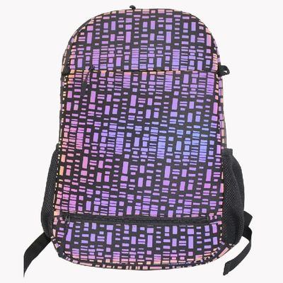 Estudante de nylon Backpack da estrutura fluorescente do roxo das meninas