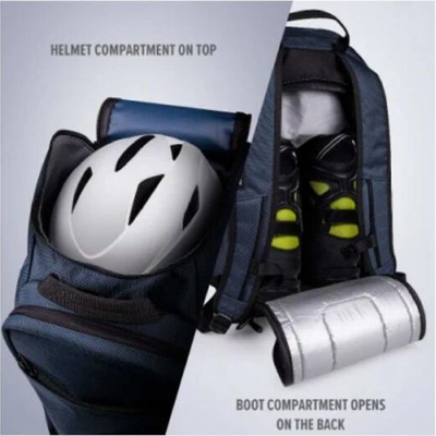 Capacidade super Ski Backpack With Ski Boot e compartimento impermeáveis do capacete