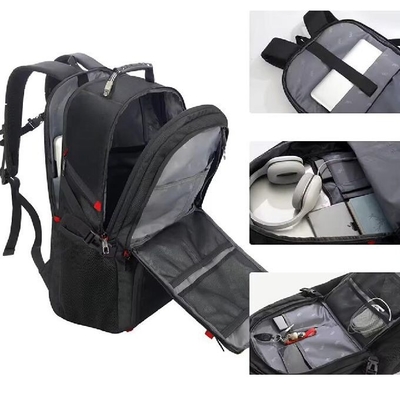 Bolsa de ginástica esportiva à medida Mochila de viagem escolar à prova d'água Com compartimento para sapatos Porta de carregamento USB