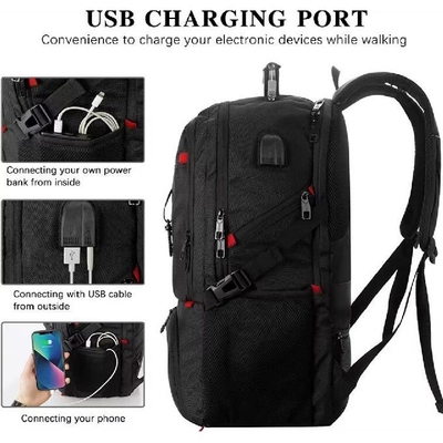 Bolsa de ginástica esportiva à medida Mochila de viagem escolar à prova d'água Com compartimento para sapatos Porta de carregamento USB