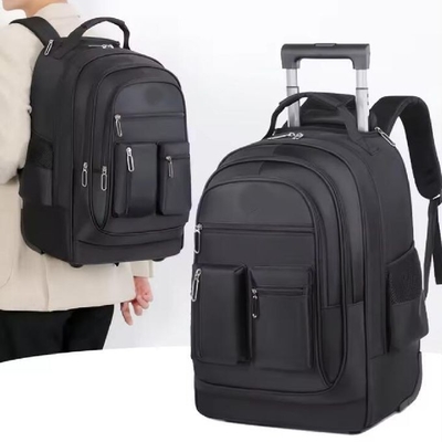 Carrinho de bagagem Mochila de rodas Mochila de viagem rodante Mochila portátil estudante com 2 rodas