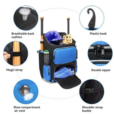 Saco de engrenagem de pesado para catcher Softball Sacos de bastão Softball Baseball Mochila