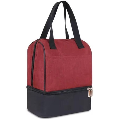 Resistente à água Reutilizável Duplo Zippers Escritório Escola Outdoor Mulheres Homens Saco de almoço Isolado Cooler Tote Saco