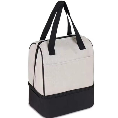 Resistente à água Reutilizável Duplo Zippers Escritório Escola Outdoor Mulheres Homens Saco de almoço Isolado Cooler Tote Saco
