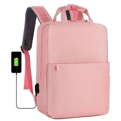 Viagens de negócios Bolsas à prova d'água para mulheres Moda Anti-roubo Mochilas portáteis com USB