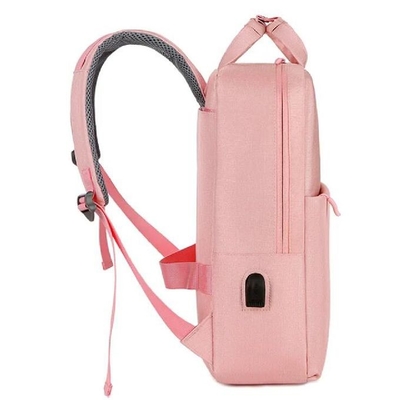Viagens de negócios Bolsas à prova d'água para mulheres Moda Anti-roubo Mochilas portáteis com USB