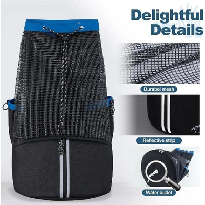Saco de natação de praia de malha Saco de mergulho Mochila para snorkeling Equipamento e equipamento