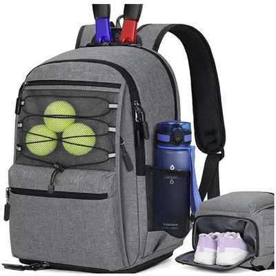 Sacos de raquetes de tênis versáteis contém 2 raquetes com compartimento de calçado ventilado de bolso isolado