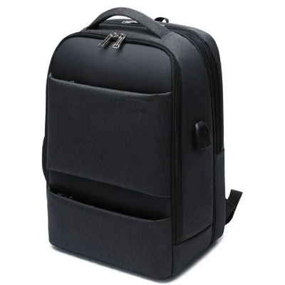 Mochila de viagem preto de nylon impermeável Mochila de computador para estudantes