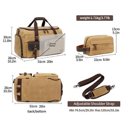 Vestuário de grande capacidade Bagagem Duffle Noturno Ginásio Casual Fim de semana Esportes de lona Sacos Duffle
