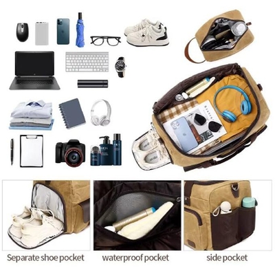 Vestuário de grande capacidade Bagagem Duffle Noturno Ginásio Casual Fim de semana Esportes de lona Sacos Duffle