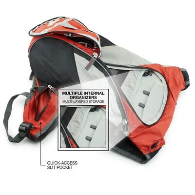 Estrutura interna Mochila de acampamento de 65L com mochila de dia desmontável com cobertura de chuva Ajustável comprimento do tronco Expedição
