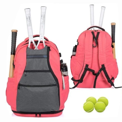 Mochila feminina e masculina para tênis ao ar livre para 6 raquetes de tênis
